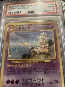 Pokemon Japanese Neo Genesis #199 - Slowking Holo Rare - PSA 9 Mint SWIRL - Image 2