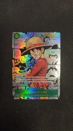 One Piece CCG - Monkey D Luffy Op13-118 Sec Parallel - Manga Rare - English - Image 1