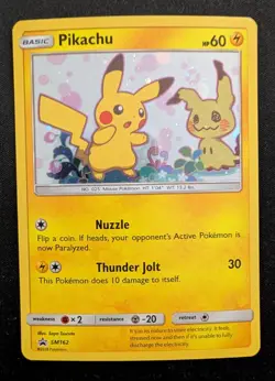 Pokemon TCG - Pikachu Black Star Promo SM162 - MINT/NM - Holo Promo Card - Image 1