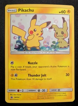 Pokemon TCG - Pikachu Black Star Promo SM162 - MINT/NM - Holo Promo Card - Image 1