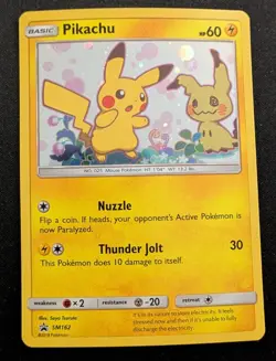 Pokemon TCG - Pikachu Black Star Promo SM162 - MINT/NM - Holo Promo Card - Image 1