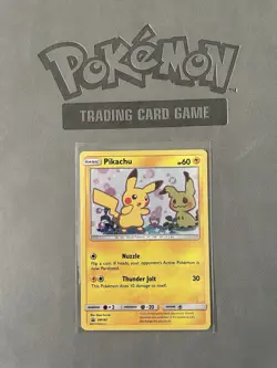 Pikachu - SM162 - Sun & Moon Promo Pokemon Trading Card - NM w/ Swirl - Image 1