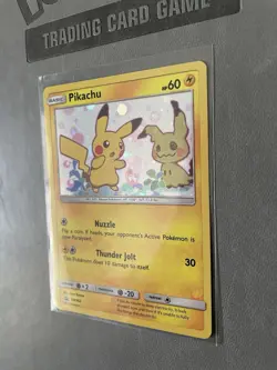 Pikachu - SM162 - Sun & Moon Promo Pokemon Trading Card - NM w/ Swirl - Image 2