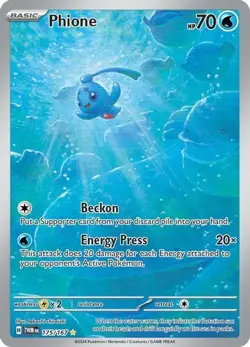 Phione - 175/167 - Pokemon Twilight Masquerade Illustration Rare NM - Image 1