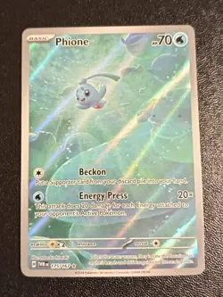 Pokemon TCG Phione 175/167 Twilight Masquerade Illustration Rare Pokemon Card NM - Image 1