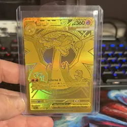 Pokemon Mega Charizard X ex Gold Foil Card 130/094 English Standard - Image 1
