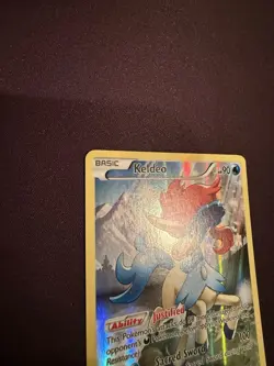 Pokemon TCG Keldeo XY118 XY Black Star Promo Full Art Holo Card NM Condition - Image 3