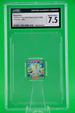 1998 Pokemon Final GB Pocket Card Magnemite #081 CGC 7.5 Japanese - Image 1