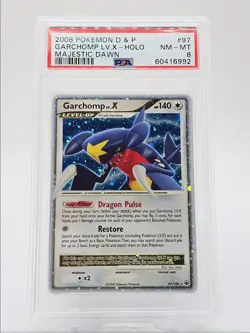 GARCHOMP LV.X 2008 POKEMON D&P MAJESTIC DAWN HOLO RARE 97/100 PSA 8 Q0004 - Image 1