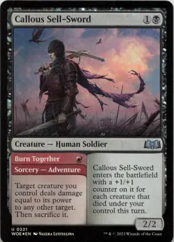 Callous Sell-Sword - FOIL - U Wilds of Eldraine 221 - MTG - Image 1