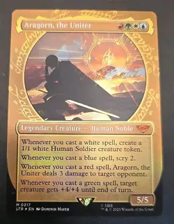 Aragorn, the Uniter (Showcase) Universes Beyond: the Lord of the Rings Foil LP - Image 1