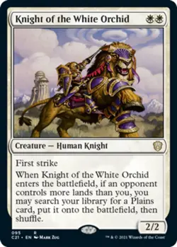 x1 Knight of the White Orchid R MTG Commander 2021 M/NM, English - Image 1