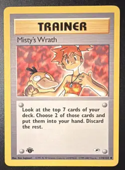 Misty's Wrath 114/132 Uncommon - Gym Heroes - 1st Edition - Pokemon WOTC - Image 1