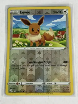 Eevee 205/264 Fusion Strike REVERSE Holo Rare Pokemon PACK FRESH - Image 1