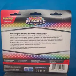 Pokemon TCG Prismatic Evolutions Tech Sticker Collection Sealed Glaceon 3 Packs - Image 2
