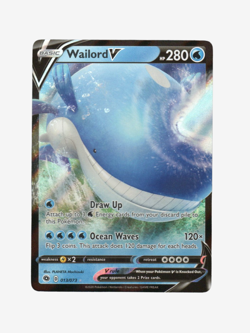 Pokemon TCG: Wailord V 13/73 Champions Path Holo - Image 1