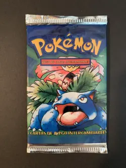 Pokemon Spanish Base Set Unlimited Pack Venusaur Art Sealed Vintage Light - Image 1