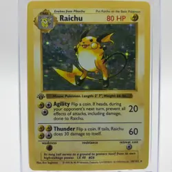 1999 Pokemon Base Set Raichu Holo First Edition 1st Base Set 14/102 - Image 2