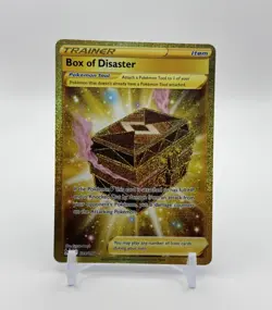 Pokemon TCG Box Of Disaster 214/196 Lost Origin Item Gold Secret Rare - NM - Image 1