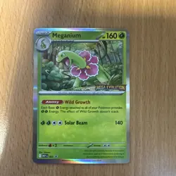 Pokemon TCG Meganium Mega Evolution Pre Release Holo Stamped Promo MEP001 - Image 1