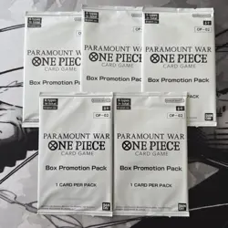 New Sealed 5X One Piece Card Game Paramount War Promo Box Topper OP-02 2023 - Image 1
