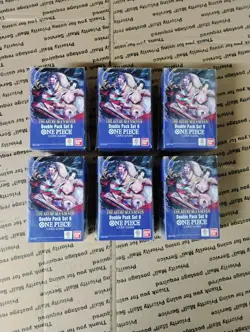ONE PIECE TCG OP-14 The Azure Sea’s Seven-DP-09-Double Pack Set LOT OF 6 - Image 1