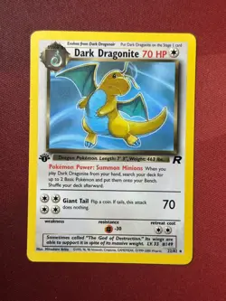 DARK DRAGONITE 22/82 Team Rocket 1st EDITION NON-HOLO rare Pokemon TCG card NM+ - Image 1