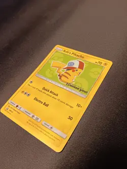 Pokemon Pikachu Black Star SM112 Card Ash's Choice, Movie Promo - Image 1