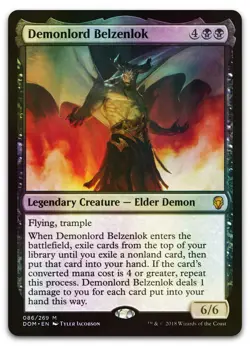 Demonlord Belzenlok #86 (Foil) (NM) Dominaria DOM Magic MTG - Image 1