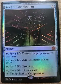 Staff of Compleation - Phyrexia: All Will Be One - FOIL - NM - Image 1