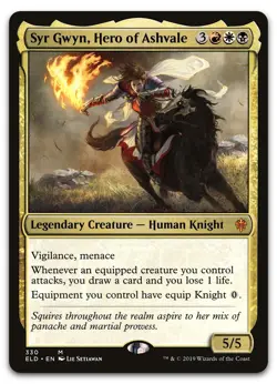 Syr Gwyn, Hero of Ashvale #330 (NM) Throne of Eldraine ELD Magic MTG - Image 1