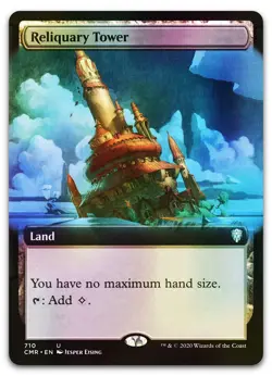 Reliquary Tower (Extended Art) #710 (Foil) (NM) Commander Legends CMR Magic MTG - Image 1