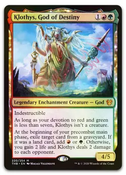 Klothys, God of Destiny #220 (Foil) (NM) Theros Beyond Death THB Magic MTG - Image 1