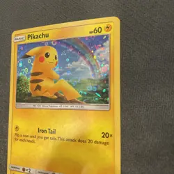 Pikachu 28/73 Sequin HOLO General Mills Pokemon Shining Legends 2017 LP - Image 2