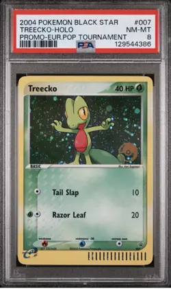 Pokemon Black Star Promo Treecko #007 Holo Tournament PSA 8 2004 - Image 1