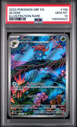 2023 POKEMON OBF EN-OBSIDIAN FLAMES ILLUSTRATION RARE #198 GLOOM PSA 10 - Image 1