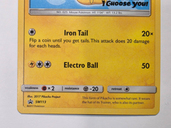 Pokemon TCG Ash's Pikachu SM113 Black Star Promo - LP - Image 2