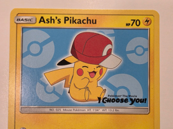 Pokemon TCG Ash's Pikachu SM113 Black Star Promo - LP - Image 3