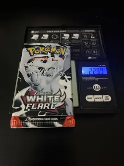 Very Heavy 22.99g! Pokemon White Flare Booster Pack Sealed! - Image 1