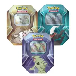 Lot of 3 Triple Whammy Collector Factory Sealed Tins Darkrai Tyranitar Slaking - Image 1