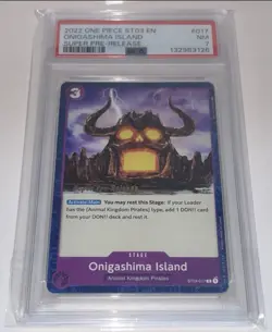 2022 ONE PIECE SUPER PRE-RELEASE ANIMAL KINGDOM PIRATES ONIGASHIMA ISLAND PSA 7 - Image 1