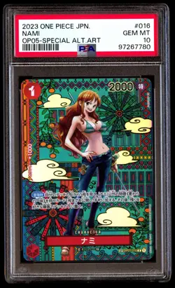 PSA 10 Gem Mint Nami OP05-016 Awakening New Era Alt Art Japanese ONE PIECE TCG - Image 1