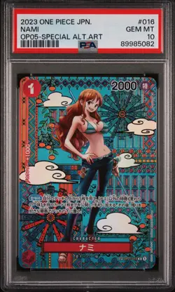 PSA 10 2023 ONE PIECE Gem Mint Nami OP05-016 Awakening New Era Alt Art Japanese - Image 1