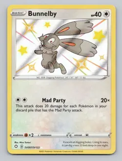 Bunnelby #SV097/SV122 Shiny Holo Rare Shining Fates: Shiny Vault Pokemon - Image 1