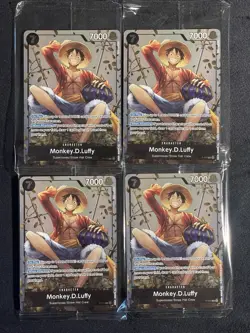ONE PIECE CCG| Monkey.D.Luffy - P-075 | 4 CARD PLAYSET | TS-02 PROMO | SEALED. - Image 1