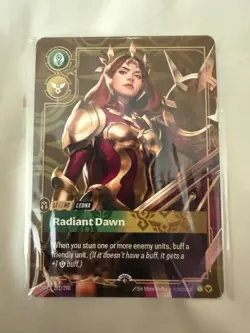 Riftbound Leona Radiant Dawn Metal Card Houston Prize Wall Promo Sealed - Image 1