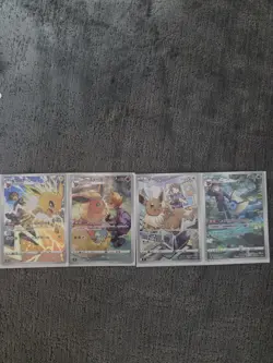 Pokemon Japanese Evolution Card Set - Eevee Vaporeon Jolteon Flareon Mint - Image 1