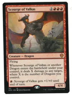 MTG Scourge of Valkas Starter Commander Decks Magic The Gathering TCG - Image 1