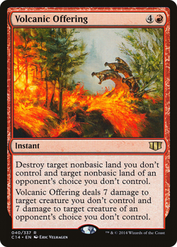 Volcanic Offering #40 (MP) Commander 2014 C14 Magic MTG - Image 1