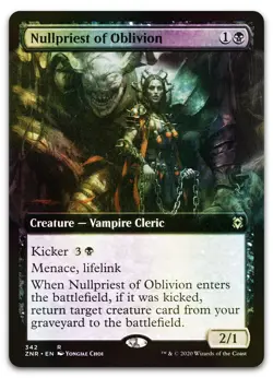 Nullpriest of Oblivion (Extended Art) #342 (Foil) NM Zendikar Rising Magic MTG - Image 1